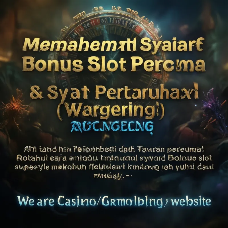 Ilustrasi syarat bonus slot percuma dan syarat pertaruhan wagering casino